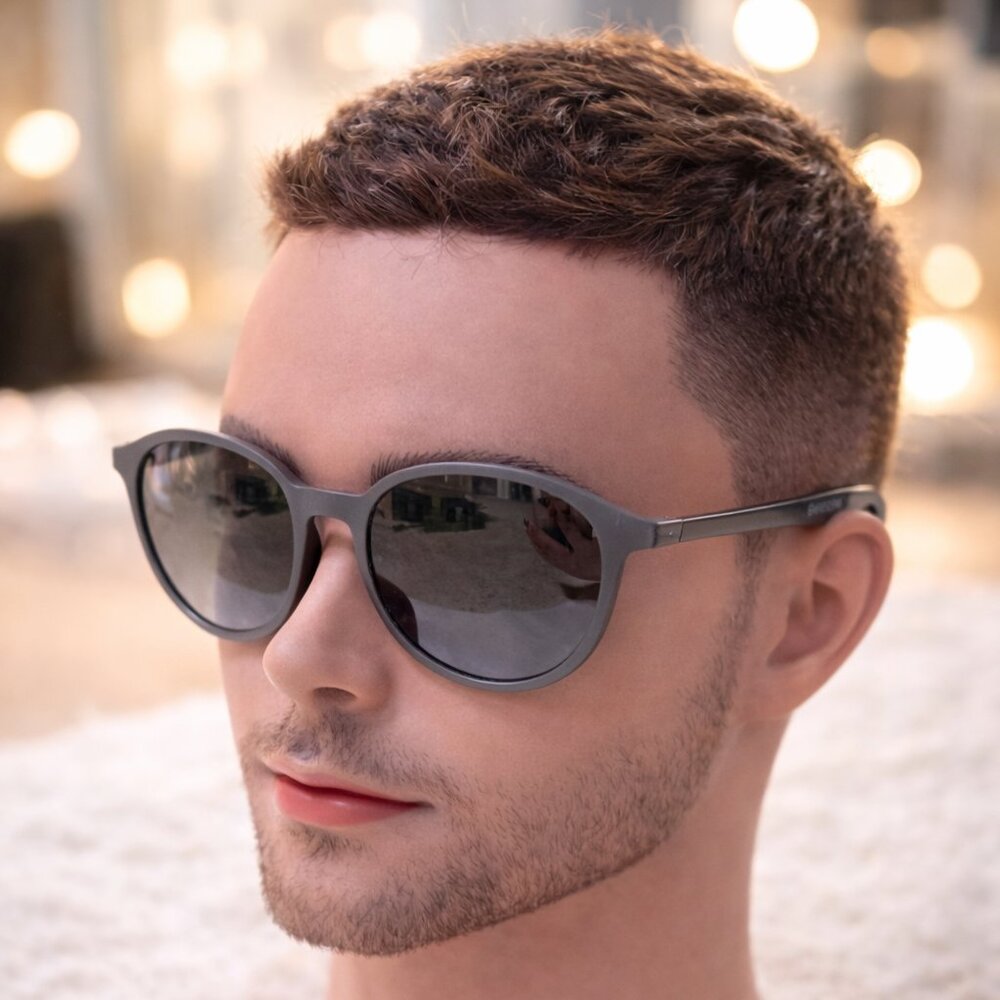 Hugo Boss BOSS 0822/S Men's Designer Sunglasses Black 53-18-145 Round Frame